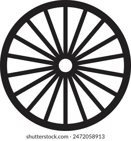 Wheel icon isolated on white background . Bicycle wheel icon vector . Wagon wheel icon