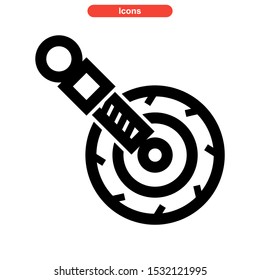 wheel icon isolated sign symbol vector illustration - high quality black style vector icons
