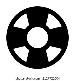 Wheel icon isolated vector illustration on white background. High quality black style vector icons