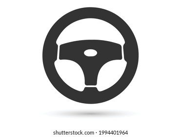 Wheel icon on white background