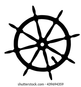 wheel icon on white background