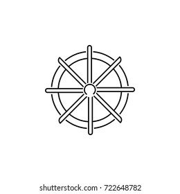 Wheel icon on white background
