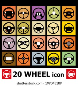 Wheel icon set