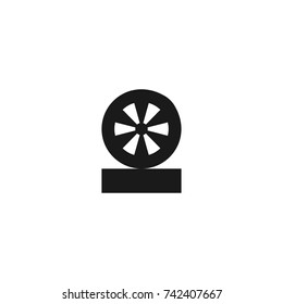 wheel icon. sign design