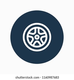 wheel icon vector