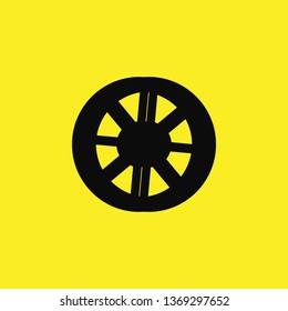 wheel icon vector