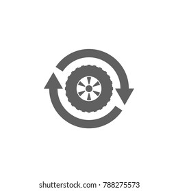 Wheel icon vector