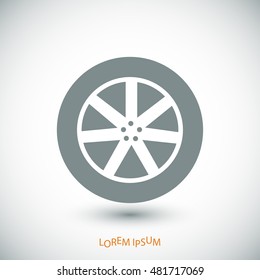wheel icon, vector best flat icon, EPS