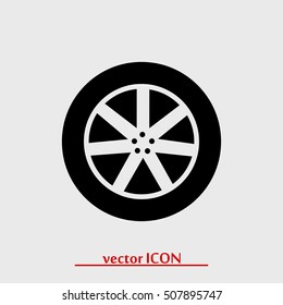 wheel icon, vector best flat icon, EPS