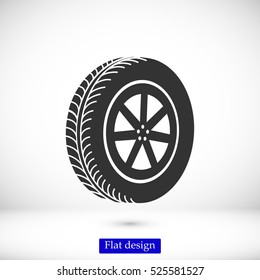 wheel icon, vector best flat icon, EPS