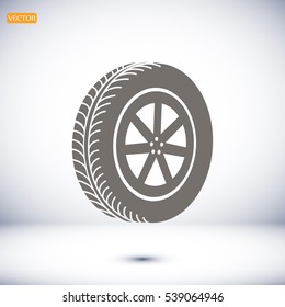 wheel icon, vector best flat icon, EPS