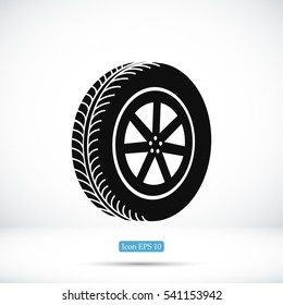 wheel icon, vector best flat icon, EPS