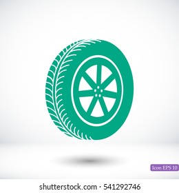 wheel icon, vector best flat icon, EPS