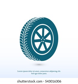 wheel icon, vector best flat icon, EPS