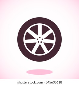 wheel icon, vector best flat icon, EPS