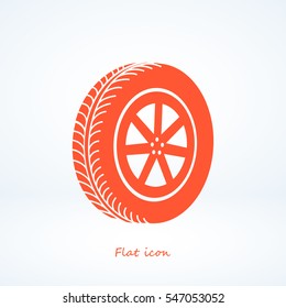 wheel icon, vector best flat icon, EPS