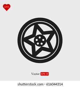 wheel icon, vector best flat icon, EPS