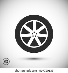 wheel icon, vector best flat icon, EPS