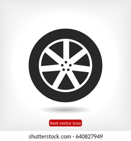 wheel icon, vector best flat icon, EPS
