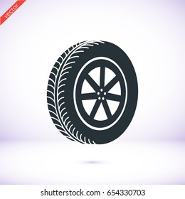 wheel icon, vector best flat icon, EPS