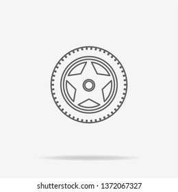 Wheel icon. Vector concept illustration for design.
