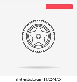 Wheel icon. Vector concept illustration for design.