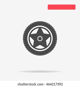 Wheel icon. Vector concept illustration for design.