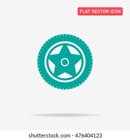 Wheel icon. Vector concept illustration for design.
