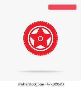 Wheel icon. Vector concept illustration for design.