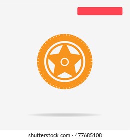Wheel icon. Vector concept illustration for design.