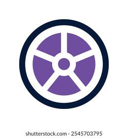 ícone de roda. vetor ícone de tom duplo para o seu site, móvel, apresentação e design de logotipo.