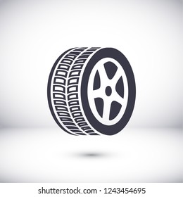 wheel icon. Vector  Eps 10 