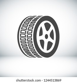wheel icon. Vector  Eps 10 
