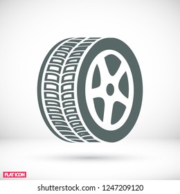 wheel icon. Vector  Eps 10 