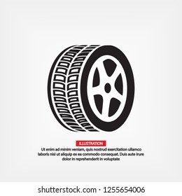 wheel icon. Vector  Eps 10 