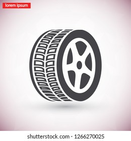 wheel icon. Vector  Eps 10 