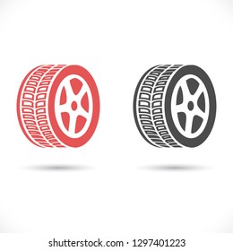 wheel icon. Vector  Eps 10 