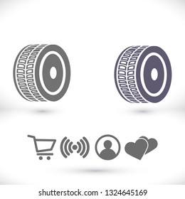 wheel icon. Vector  Eps 10 