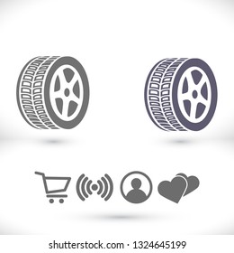 wheel icon. Vector  Eps 10 