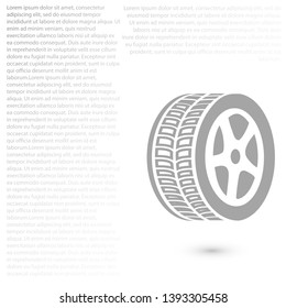 wheel icon. Vector  Eps 10 . Lorem Ipsum Design Flat