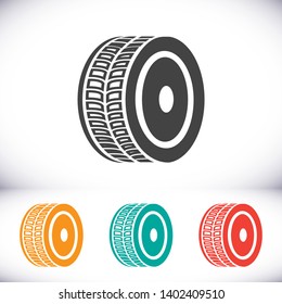 wheel icon. Vector  Eps 10 . Lorem Ipsum Design Flat
