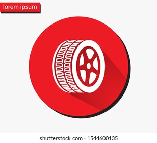 wheel icon. Vector Eps 10 . Lorem Ipsum Design Flat