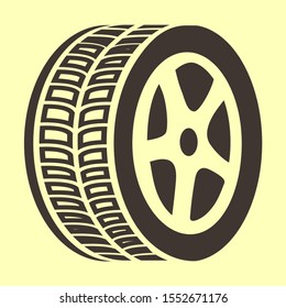 wheel icon. Vector Eps 10 . Lorem Ipsum Design Flat