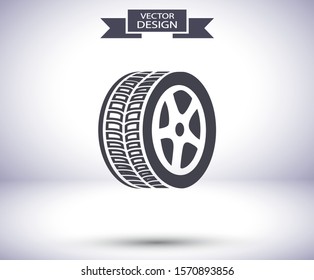 Radsymbol. Vektorillustration EPS10 . Lorem Ipsum Design Flat