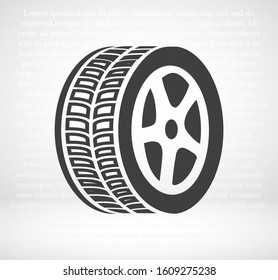 wheel icon. Vector Eps 10 . Lorem Ipsum Design Flat