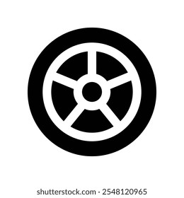 wheel icon. vector glyph icon for your website, mobile, presentation, and logo design.
