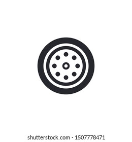 Wheel Icon Vector Illustration Eps