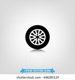 wheel icon vector illustration EPS 10