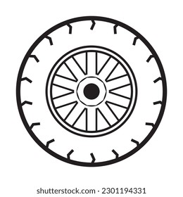 wheel icon vector illustration logo design