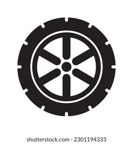 wheel icon vector illustration logo design